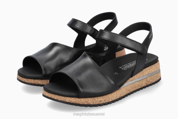 naiset V082158 ilo musta Mephisto sandaalit
