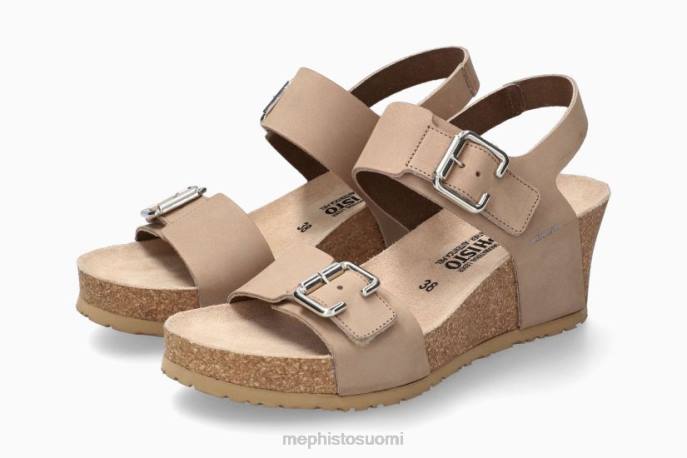 naiset V082186 lissandra vaalea taupe Mephisto sandaalit