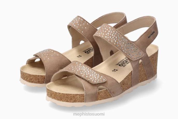 naiset V082201 vic kipinä vaalea taupe Mephisto sandaalit