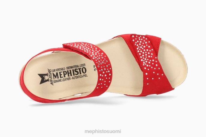 naiset V082230 vic kipinä helakanpunainen Mephisto sandaalit