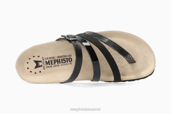 naiset V082233 nätti musta Mephisto sandaalit