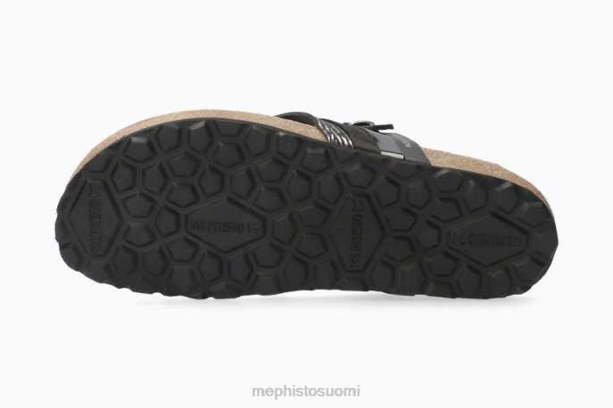 naiset V082233 nätti musta Mephisto sandaalit