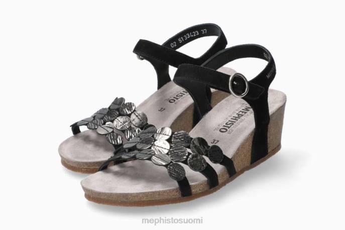 naiset V082241 matilde musta Mephisto sandaalit