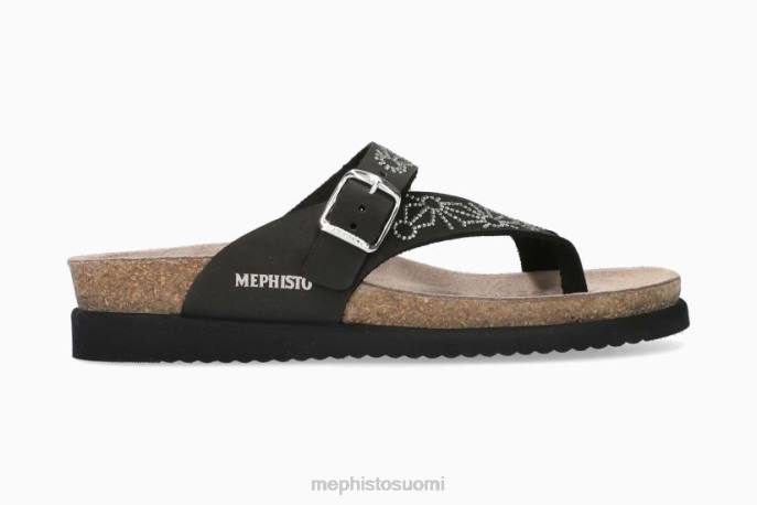 naiset V082383 hella kipinä musta Mephisto sandaalit