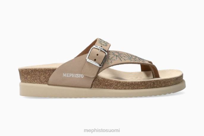 naiset V082384 hella kipinä vaalea taupe Mephisto sandaalit