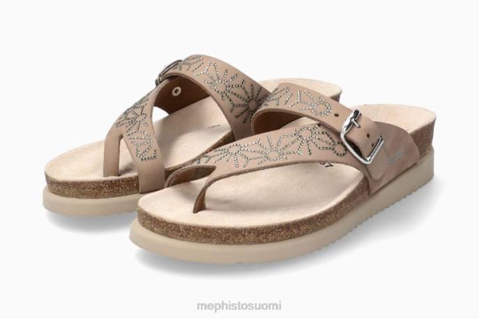 naiset V082384 hella kipinä vaalea taupe Mephisto sandaalit
