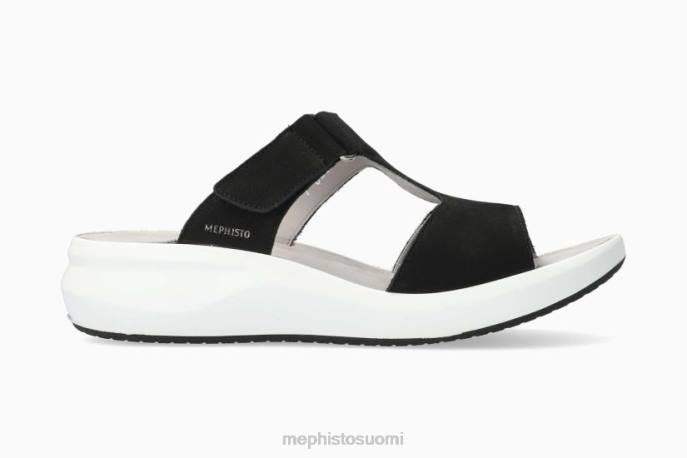 naiset V082397 pikkuinen musta Mephisto sandaalit
