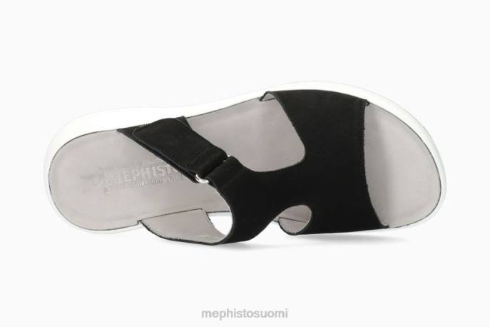 naiset V082397 pikkuinen musta Mephisto sandaalit