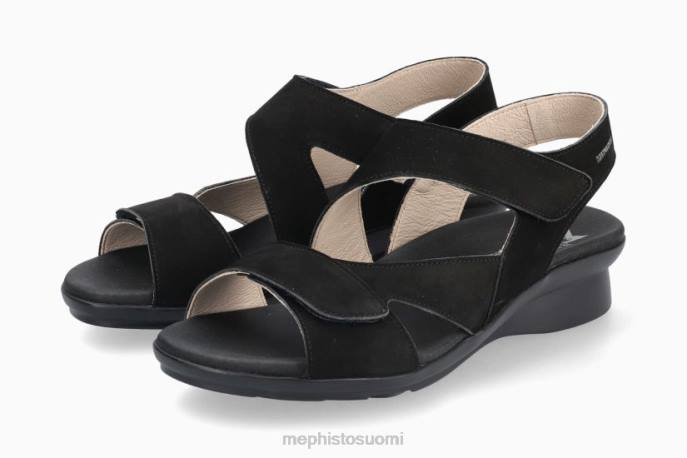 naiset V08285 paska musta Mephisto sandaalit